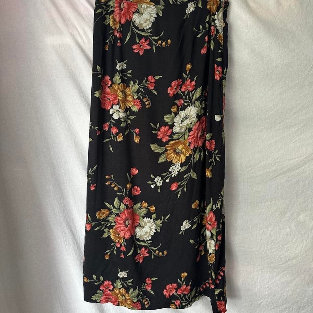 Kathy Lee vintage floral midi skirt